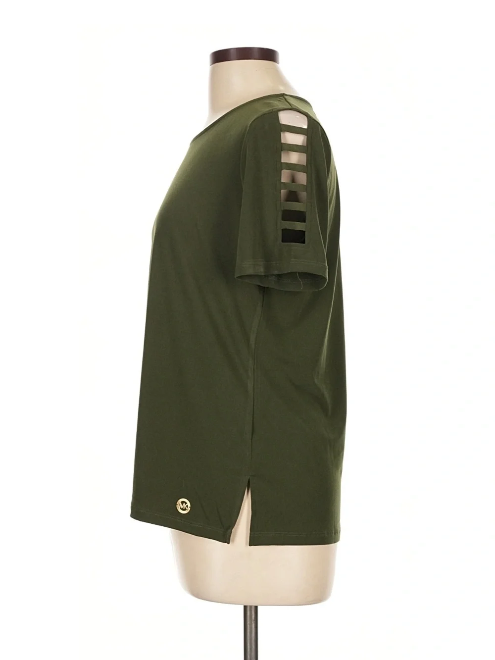 Michael Michael Kors Olive Green Short Sleeve Women's Top